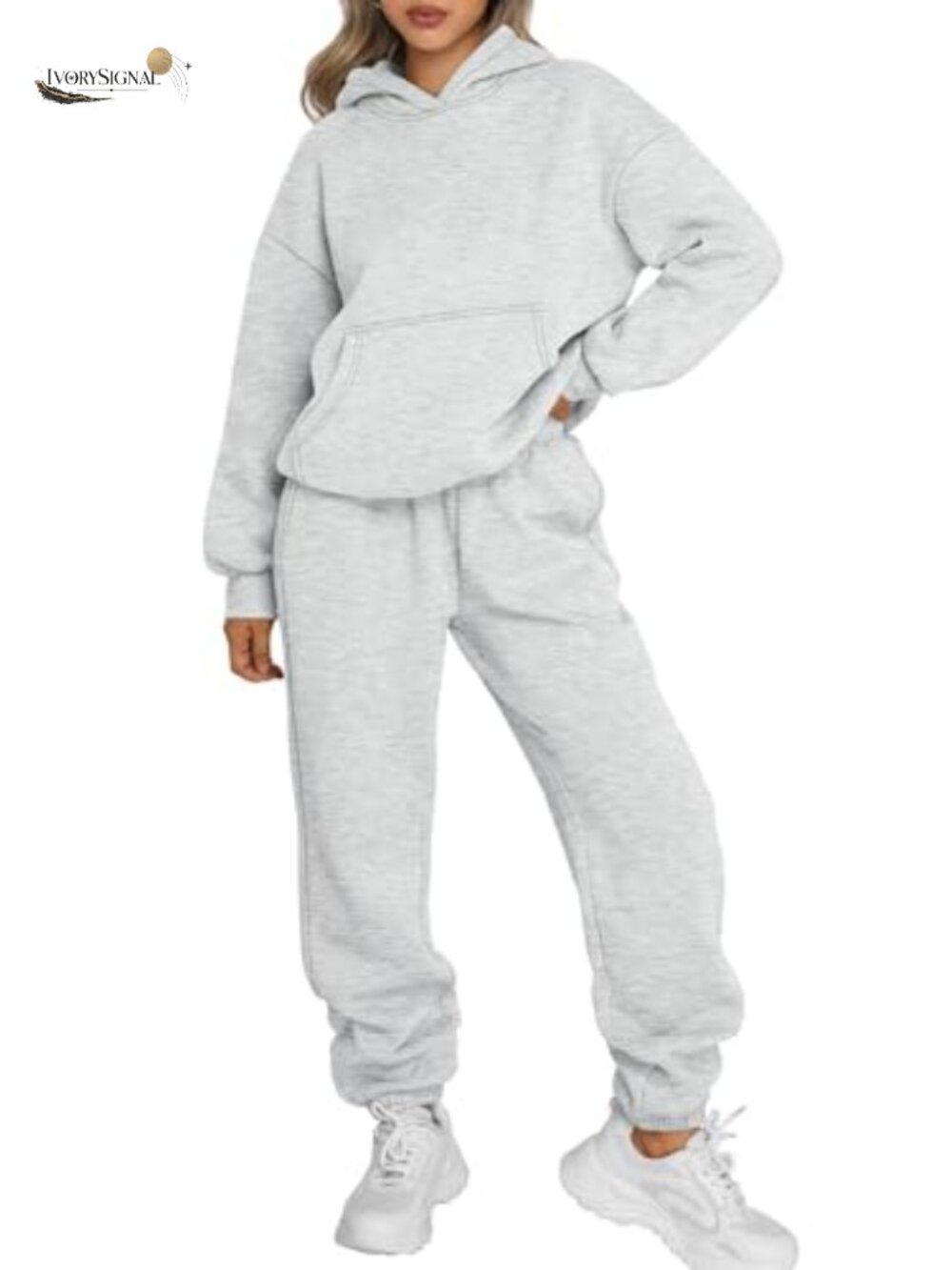 Women's Two Piece Lounge Set Oversized Hoodie & Sweatpants